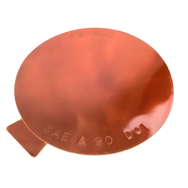 Peterson Reflector, Round Stick On, 2.88 In., Amber, Mfg Pack B490A - main